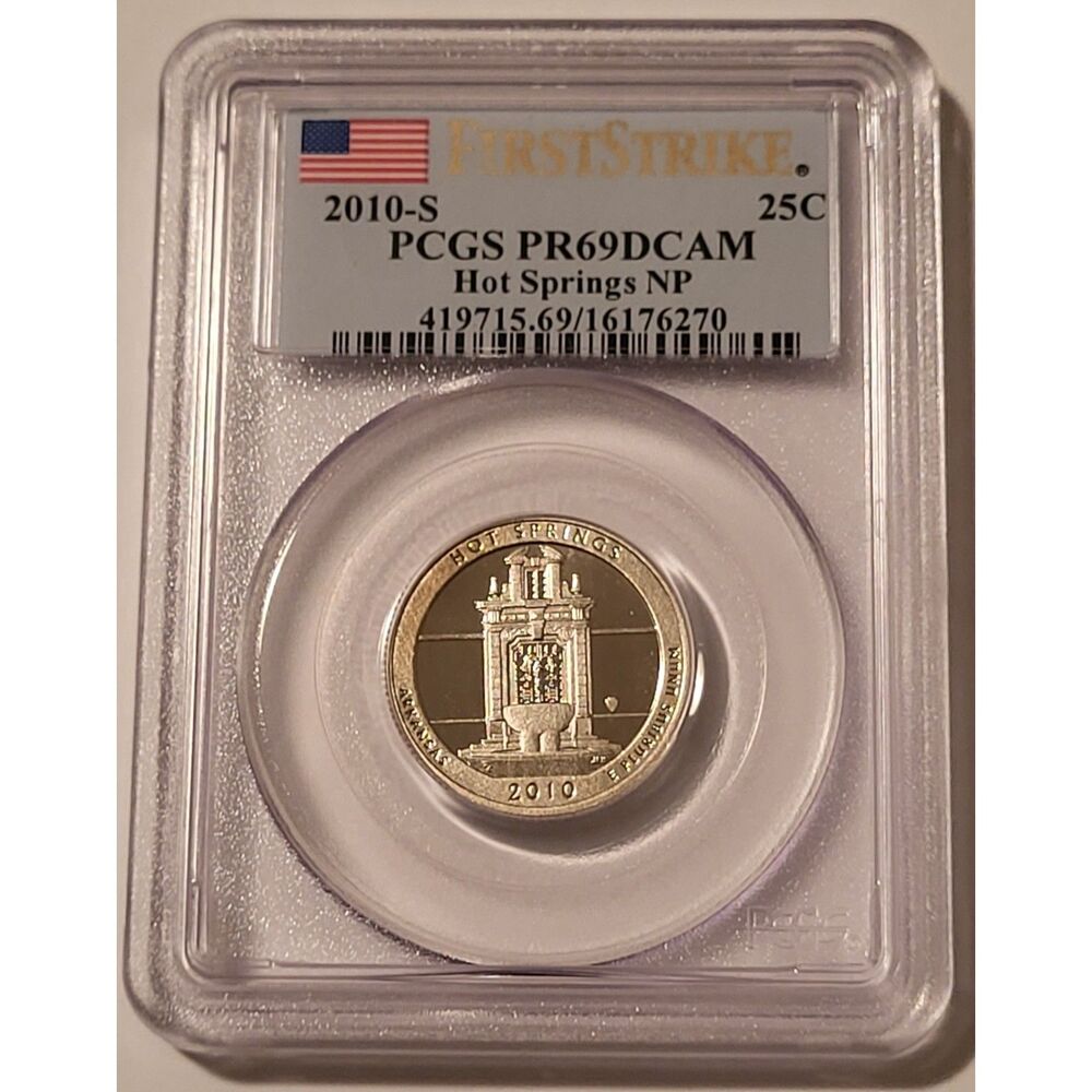 2010 S Clad Hot Springs NP Quarter Proof PR69 DCAM PCGS First Strike